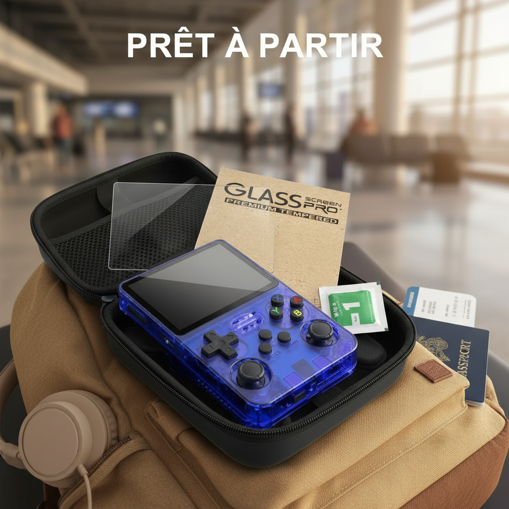 📦 Pack R36S + Verre 9H + Étui rigide